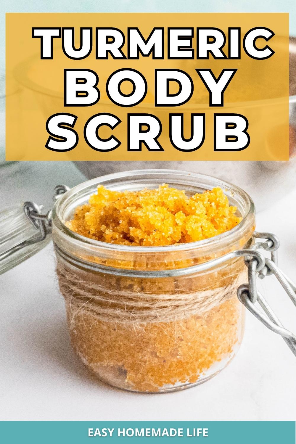 turmeric body scrub recipe pin